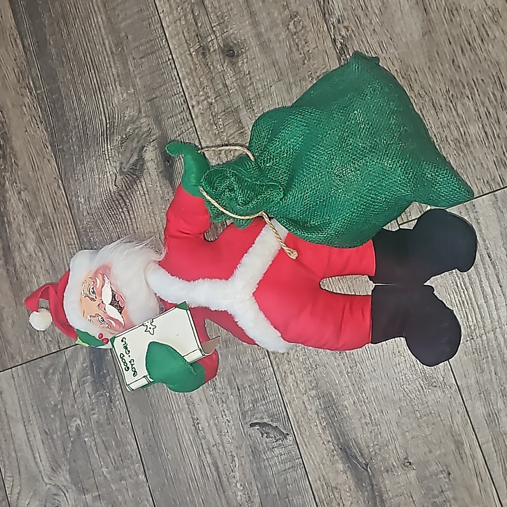 Vintage Annallee Santa 60s With Book Of Good Boys
